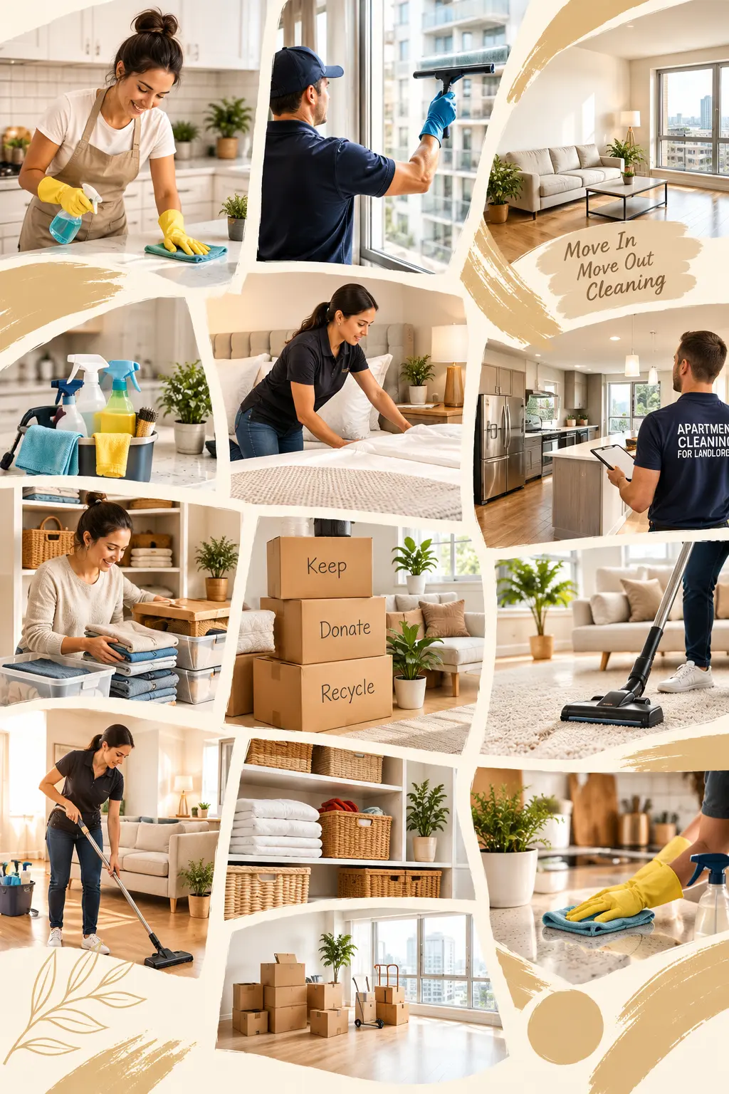 cleaning collage